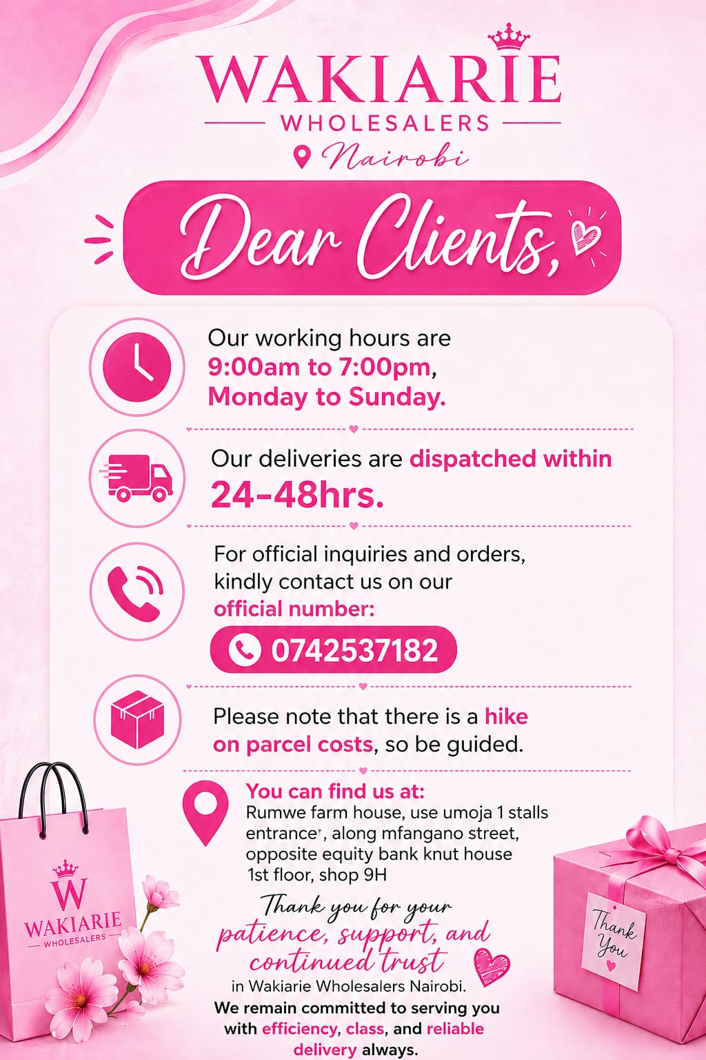 @WAKIARIE WHOLESALERS