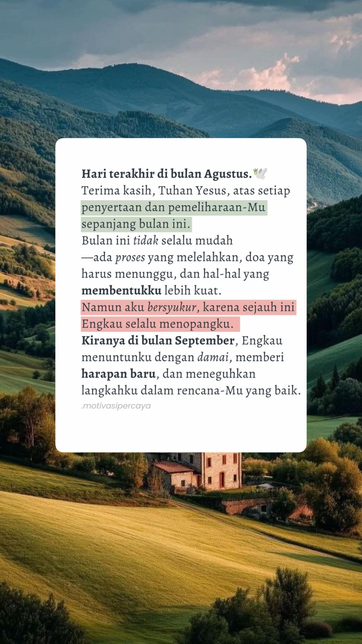 @MOTIVASI PERCAYA🕊️