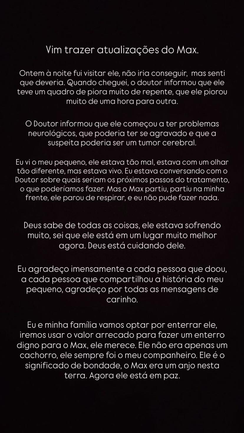 @Ajude o Max! 💙🐾
