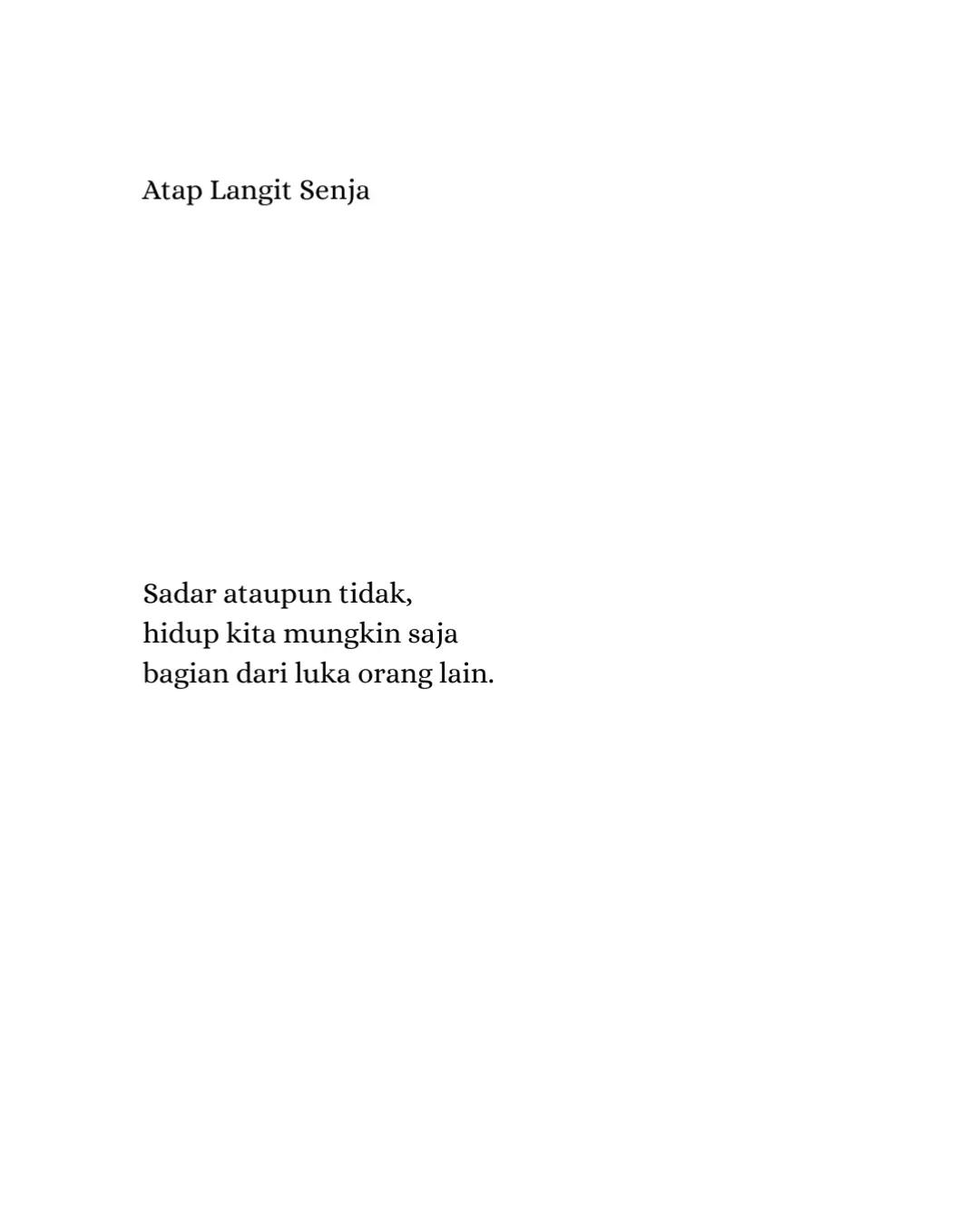 @Atap Langit Senja
