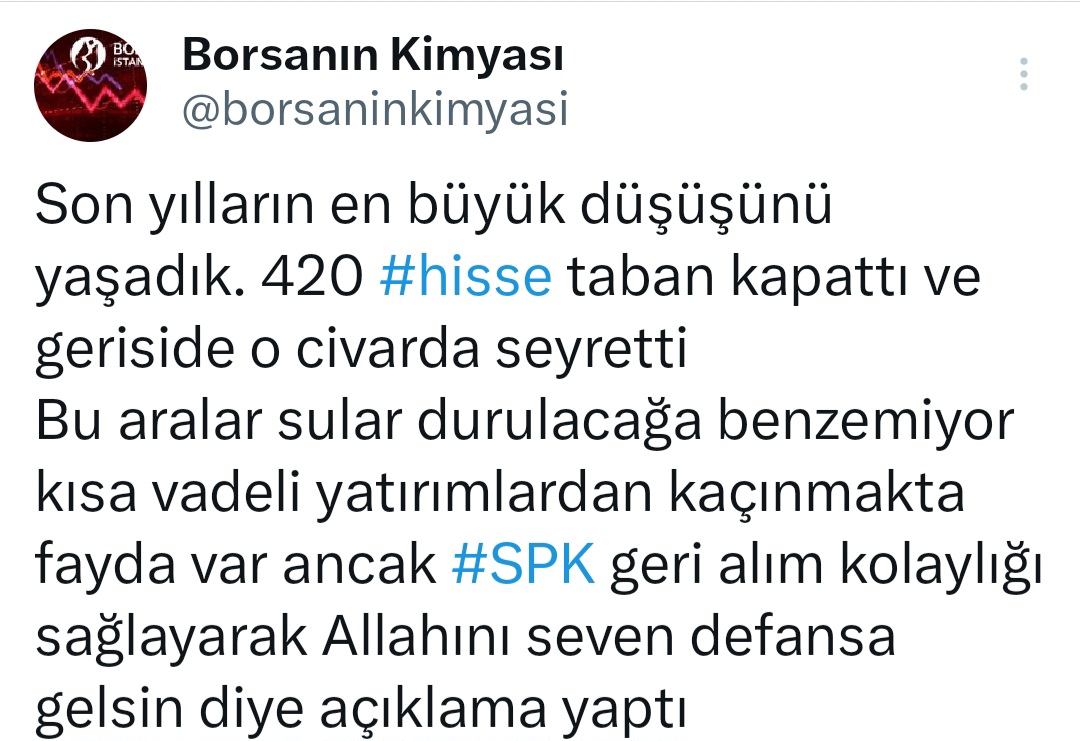 @Borsanın Kimyası