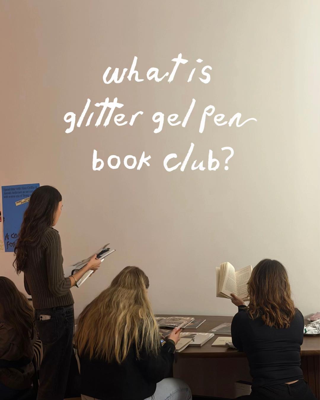 @glitter gel pen book club