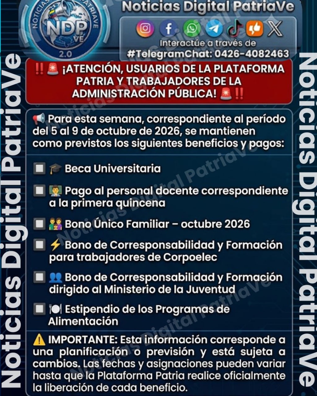 @NoticiasDPatria_Ve