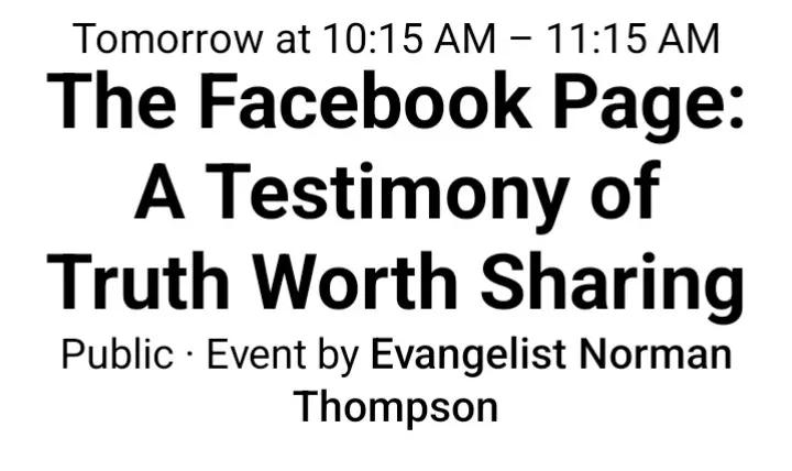 @Evangelist Norman Thompson