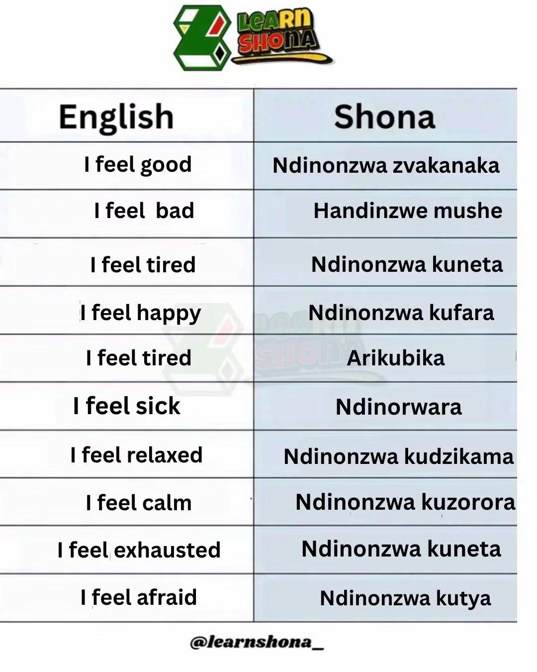 @Learn Shona