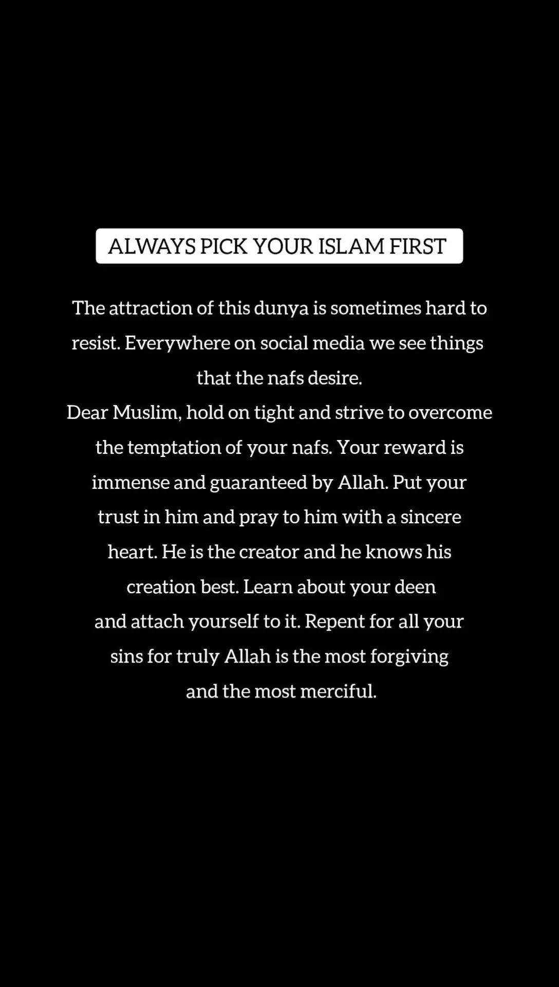 @With deen in mind