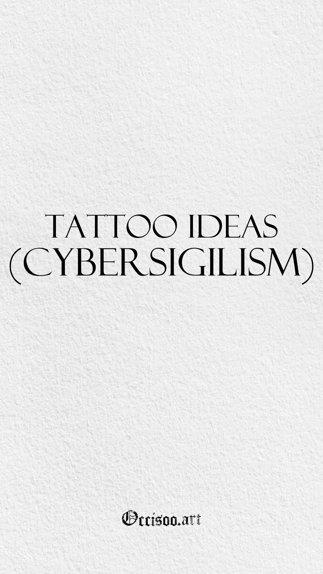 @Occisoo Tattoo 🖤