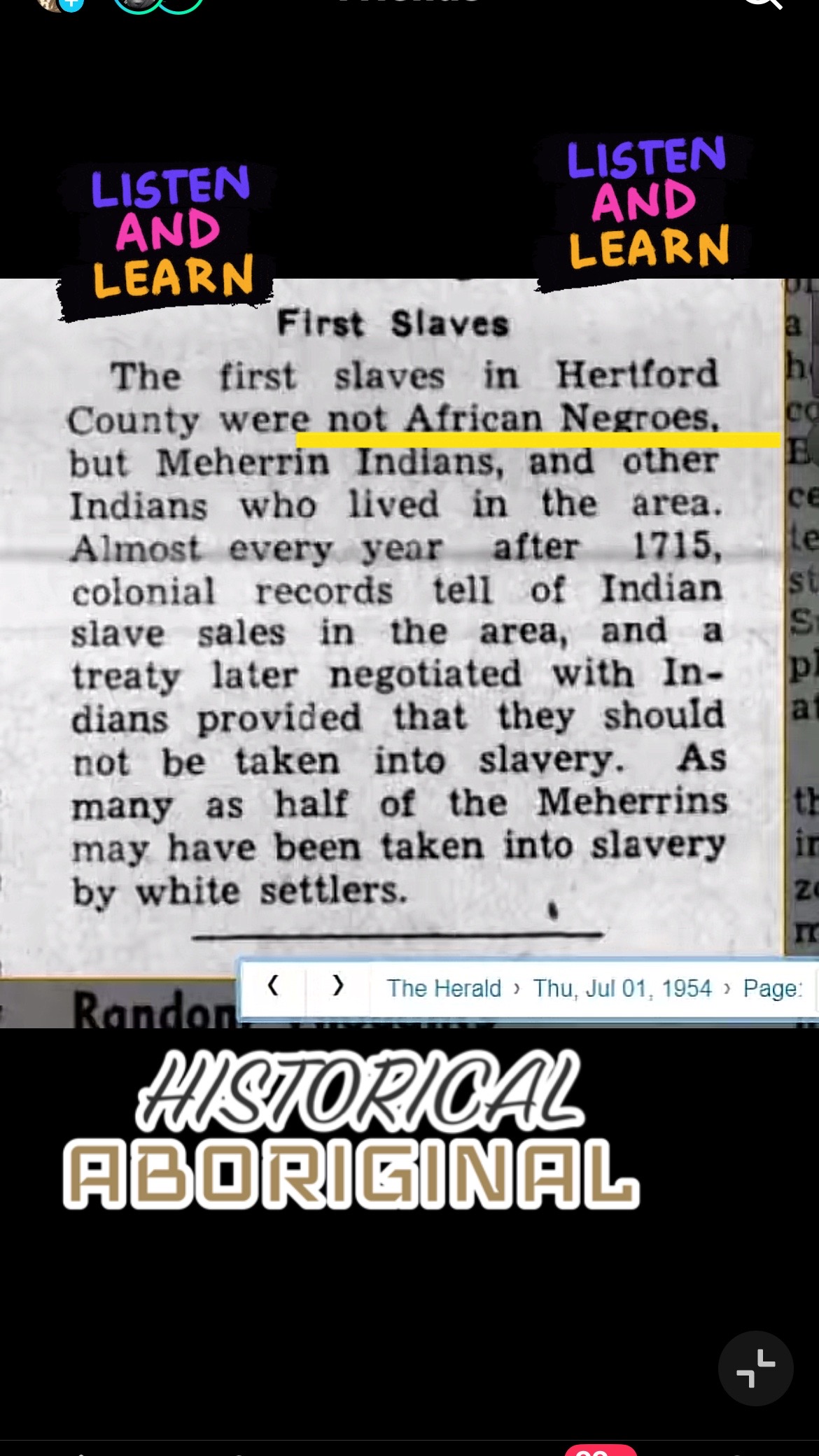 @HISTORICAL ABORIGINAL