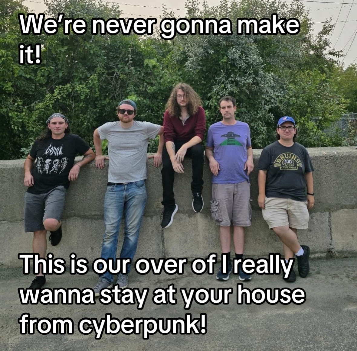 @nevergonnamakeitband