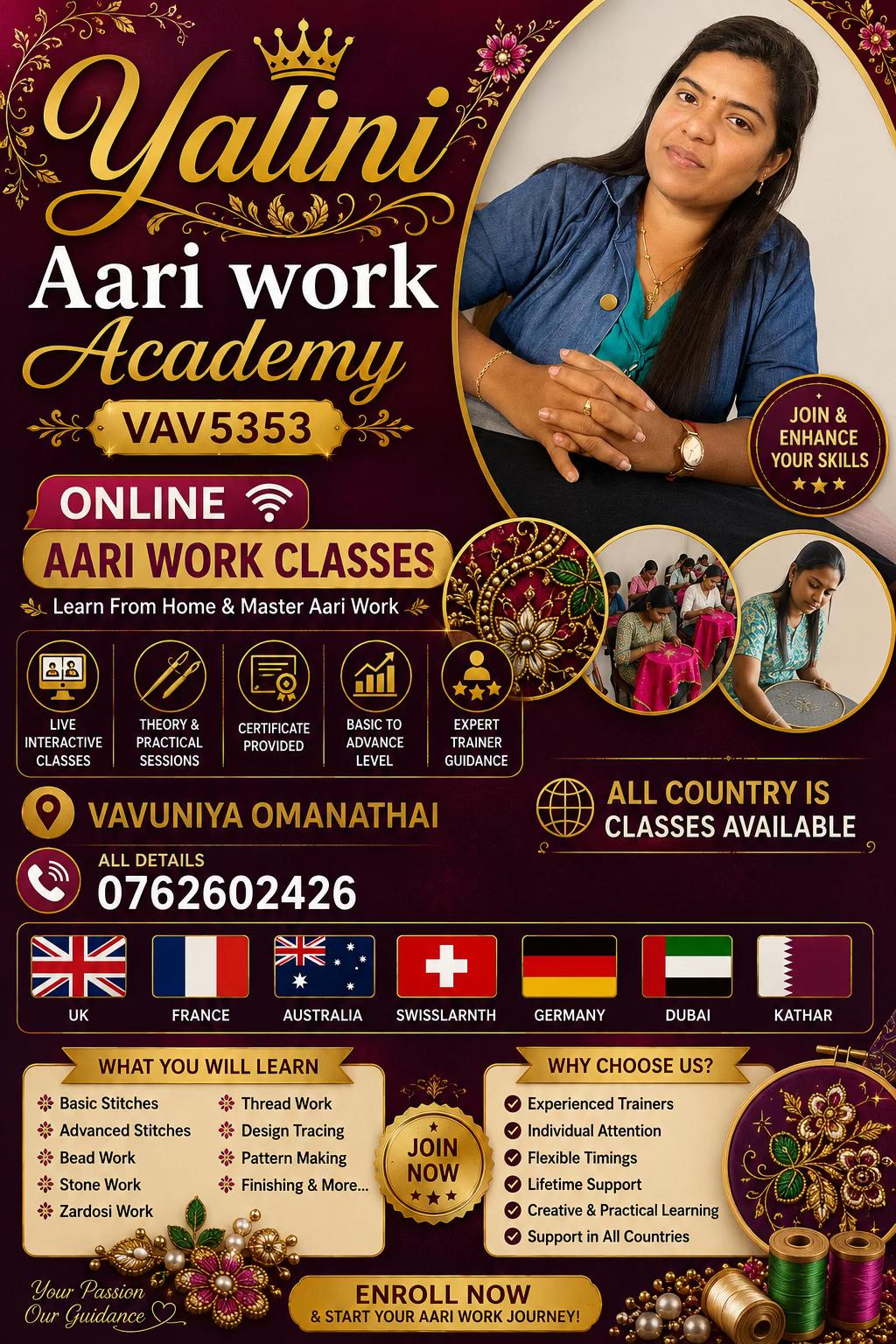 @yalini Aari Designer