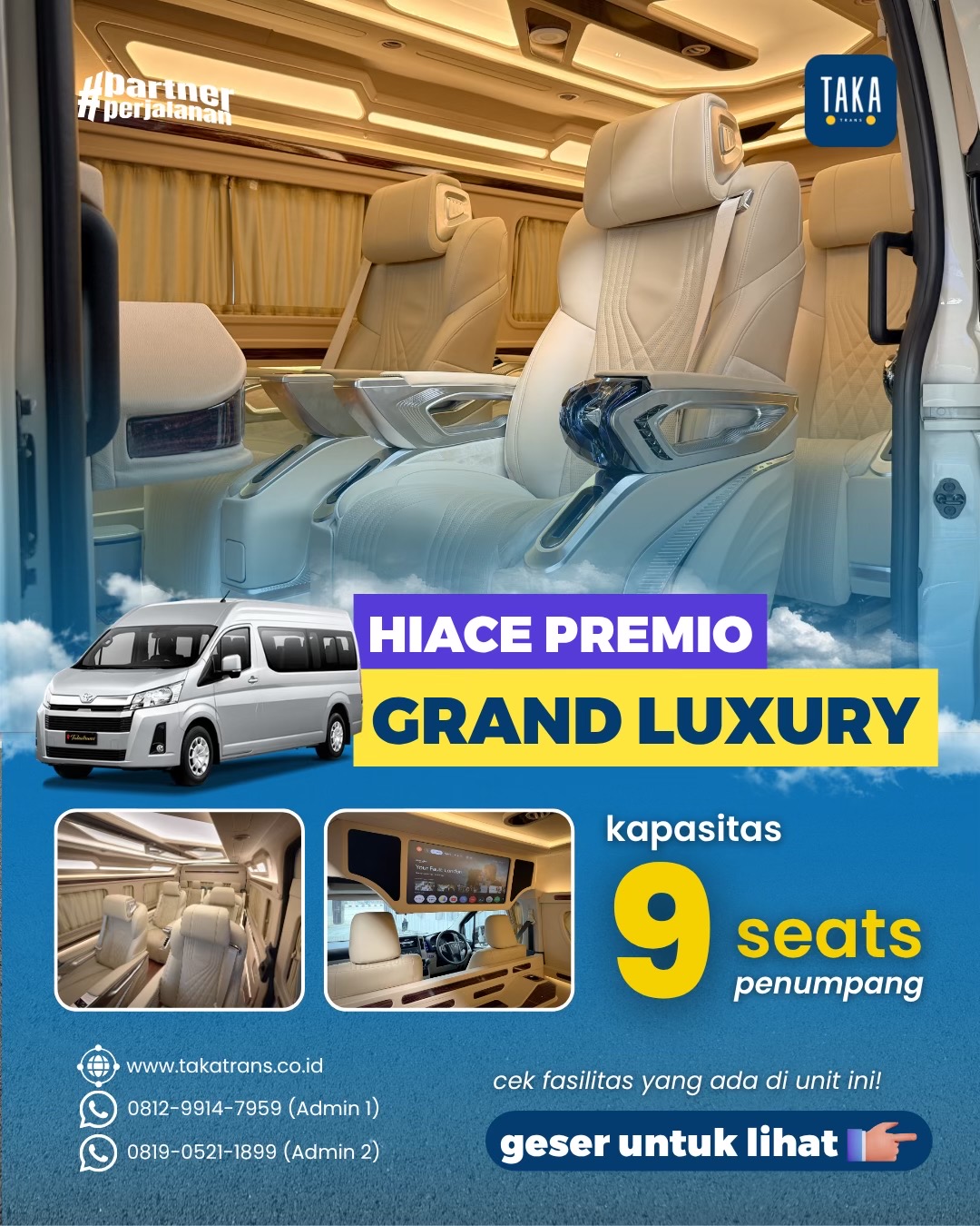 @Takatrans | Sewa Hiace Luxury