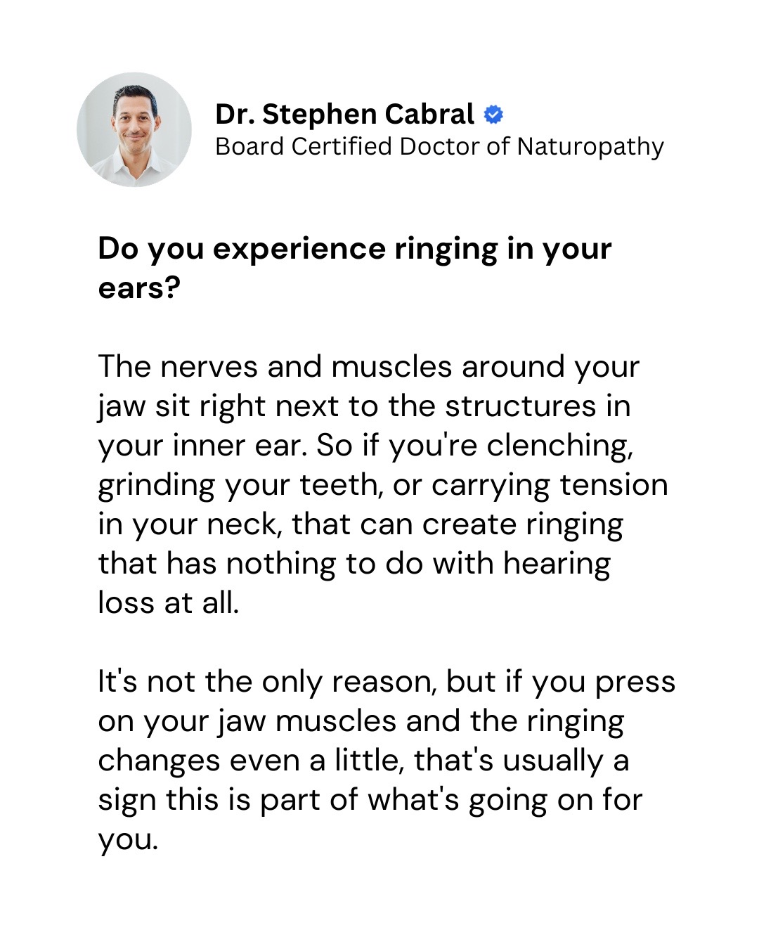 @Dr. Stephen Cabral