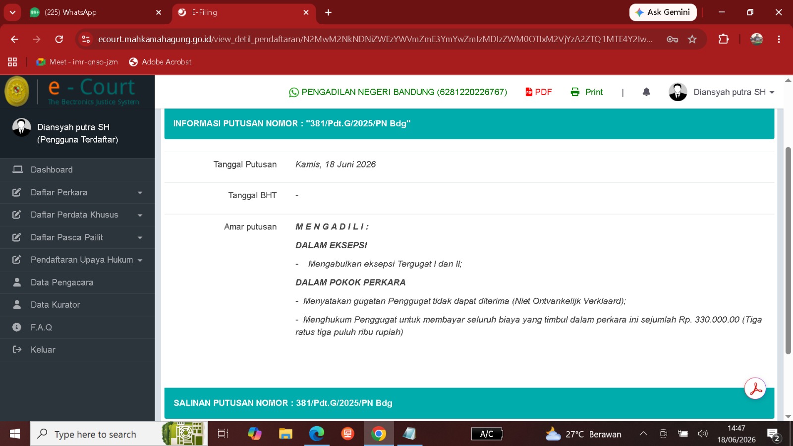 @Advokat Diansyah Putra Gumay