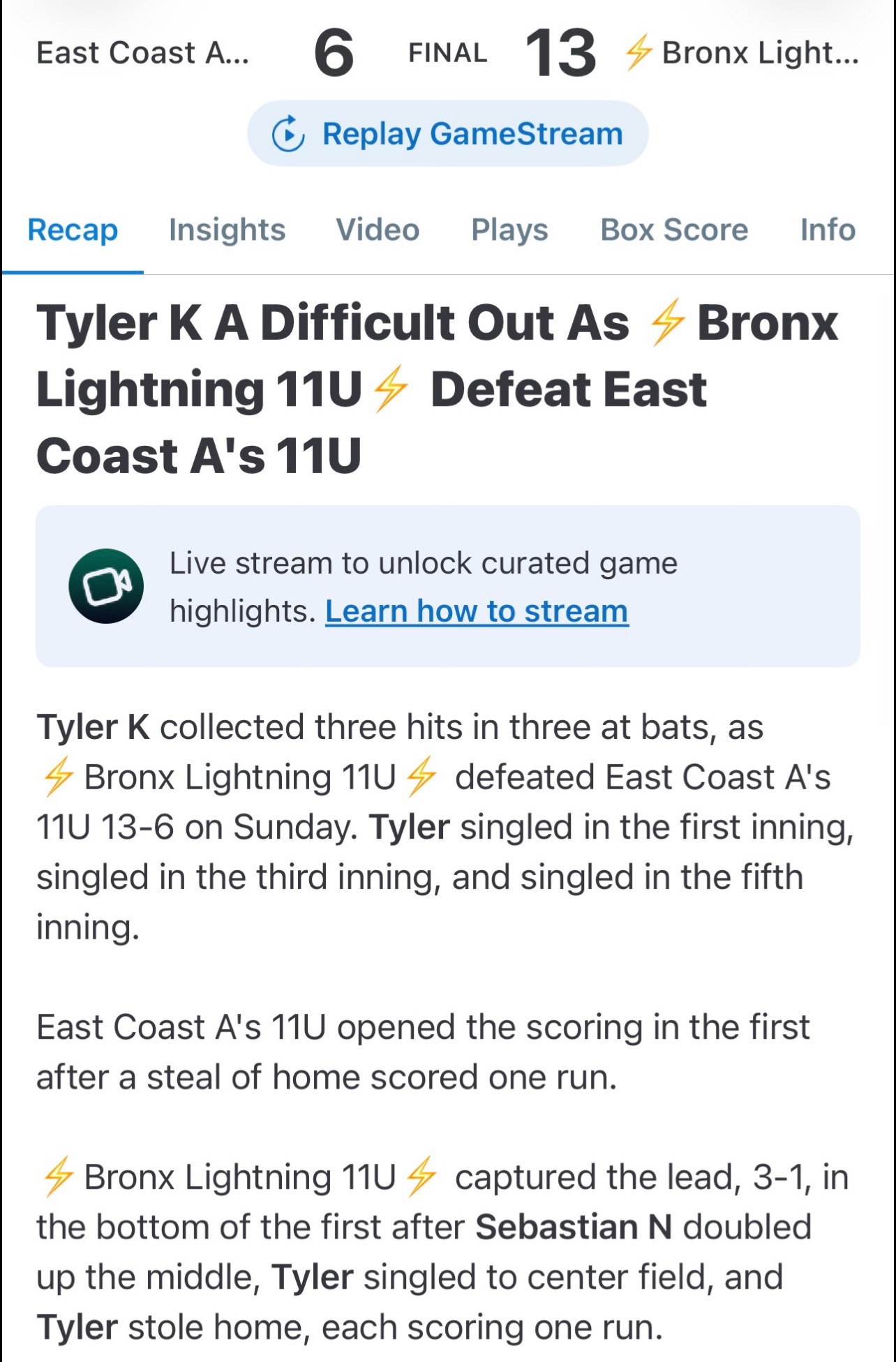 @⚡️ Bronx Lightning ⚡️