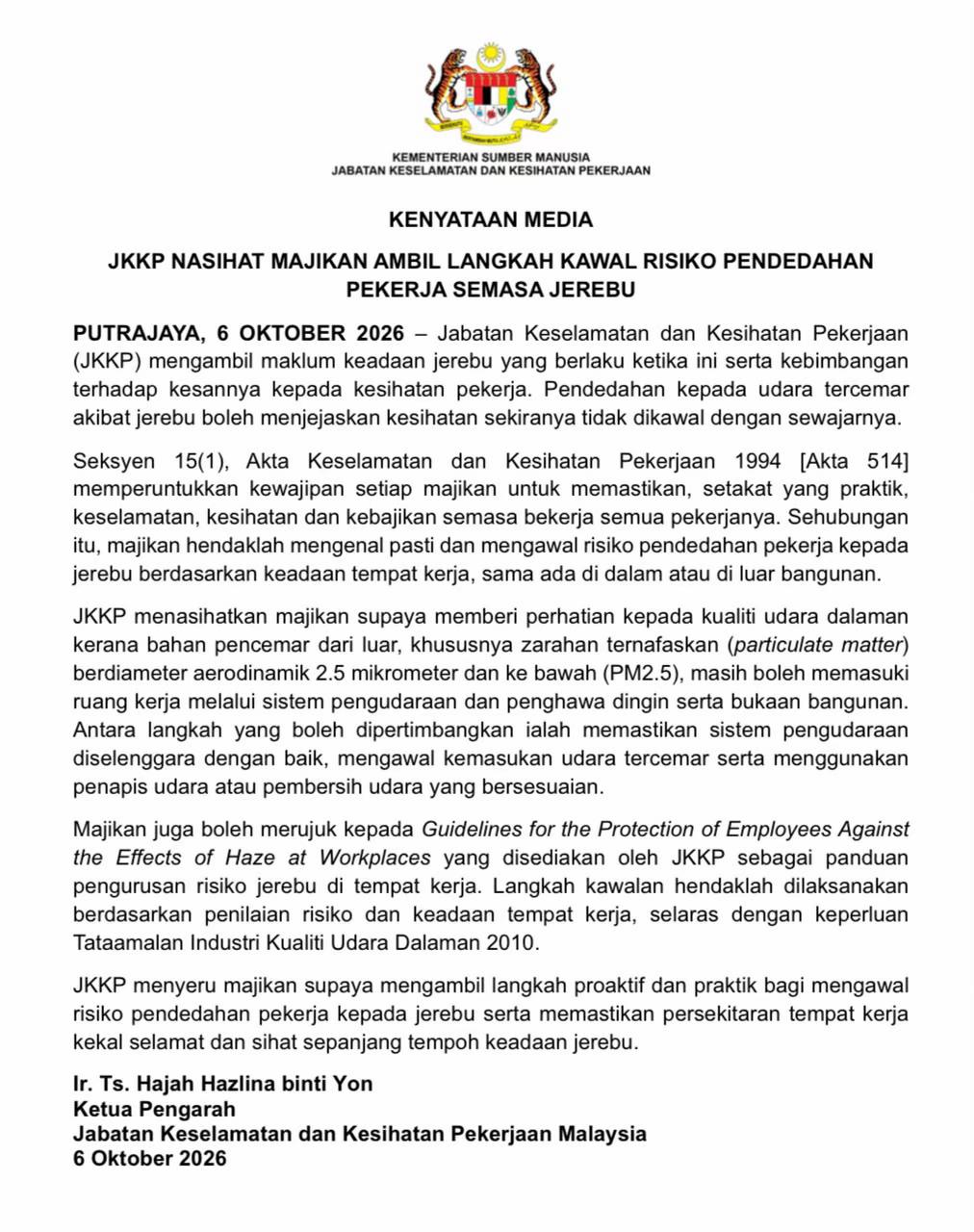 @JKKP / DOSH Malaysia