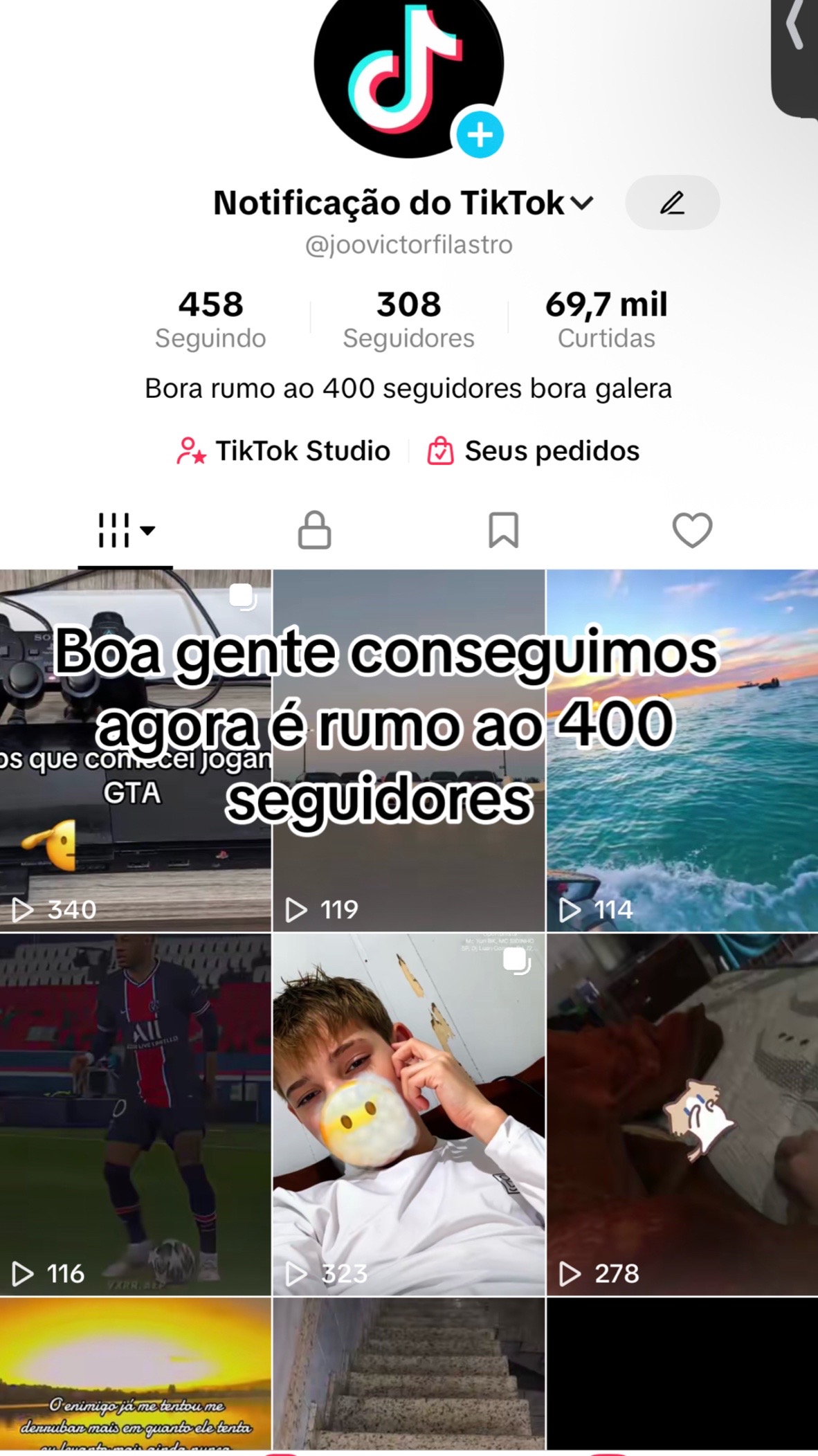 @Notificação do TikTok