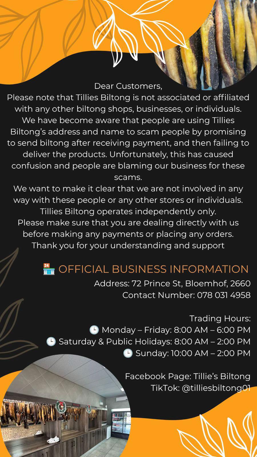 @Tillie's Biltong