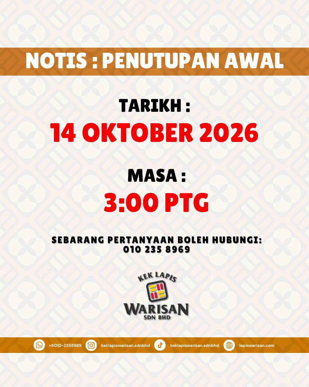 @Kek Lapis Warisan Sdn Bhd
