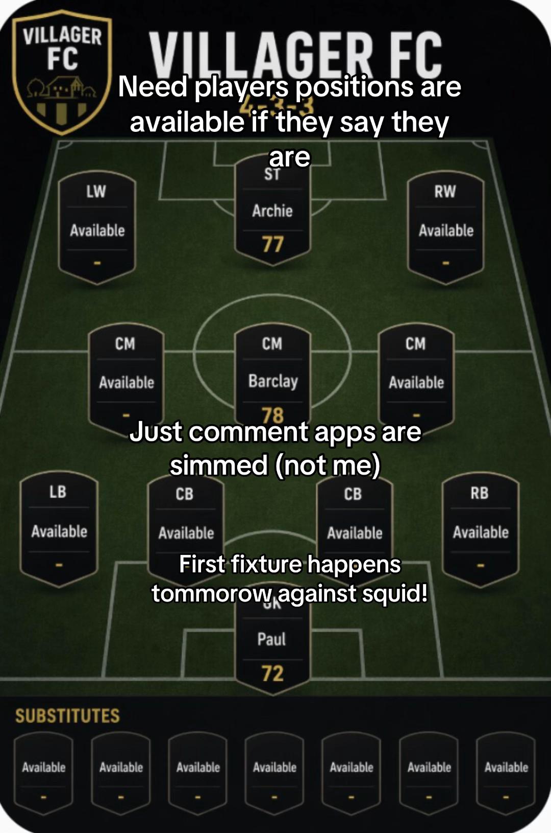 @Villager FC