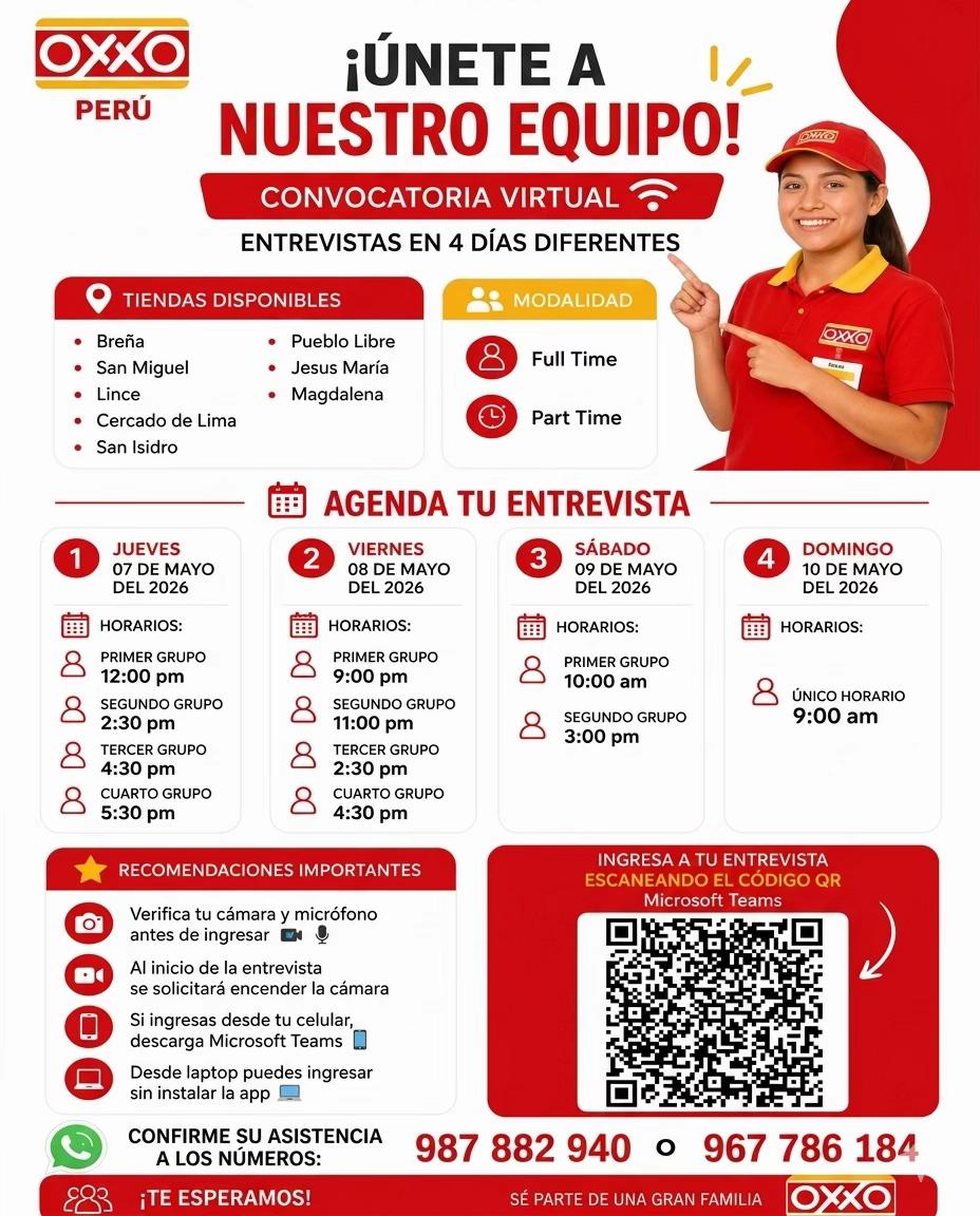 @Trabaja en OXXO Per&uacute;