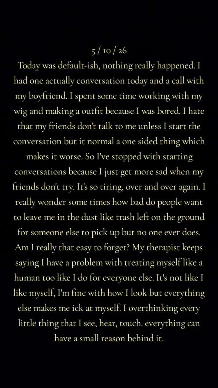 @~The thoughts of none but me~