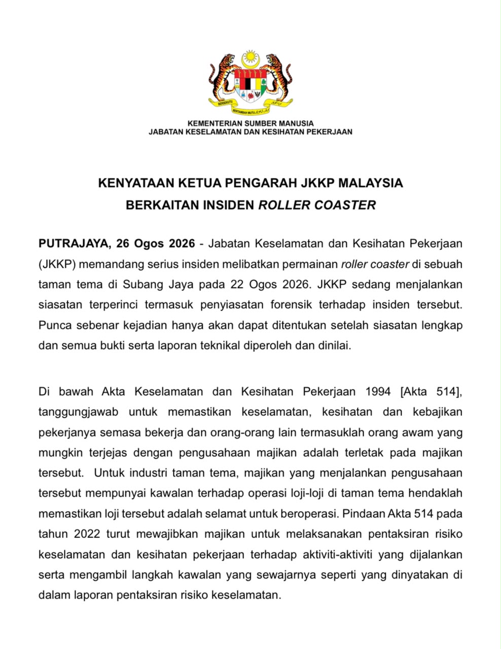 @JKKP / DOSH Malaysia
