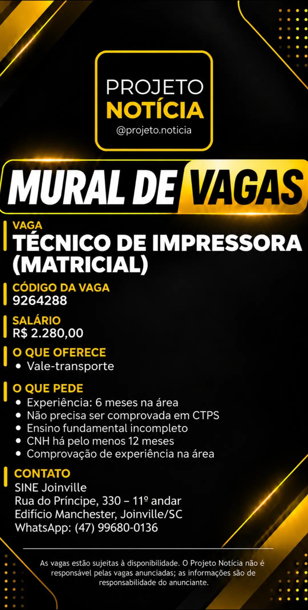 @Projeto Notícia | Vagas JOI-SC