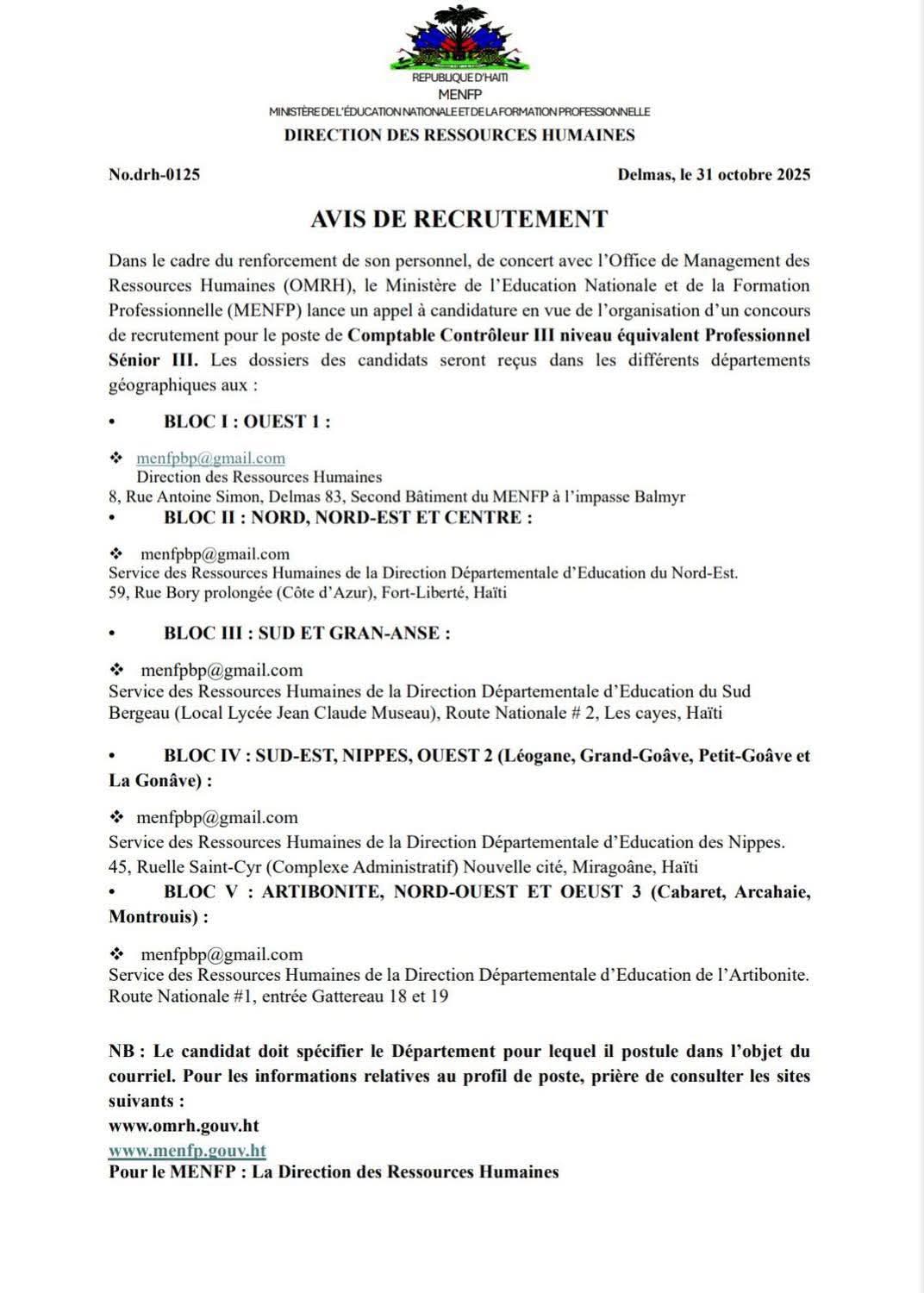 @MENFP HAITI Officiel
