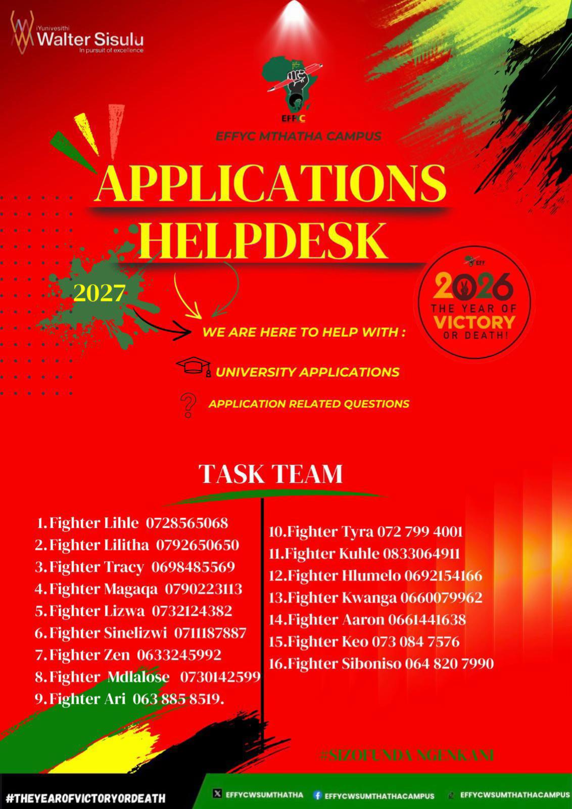 @EFFYC_WSU_MTHATHA Campus