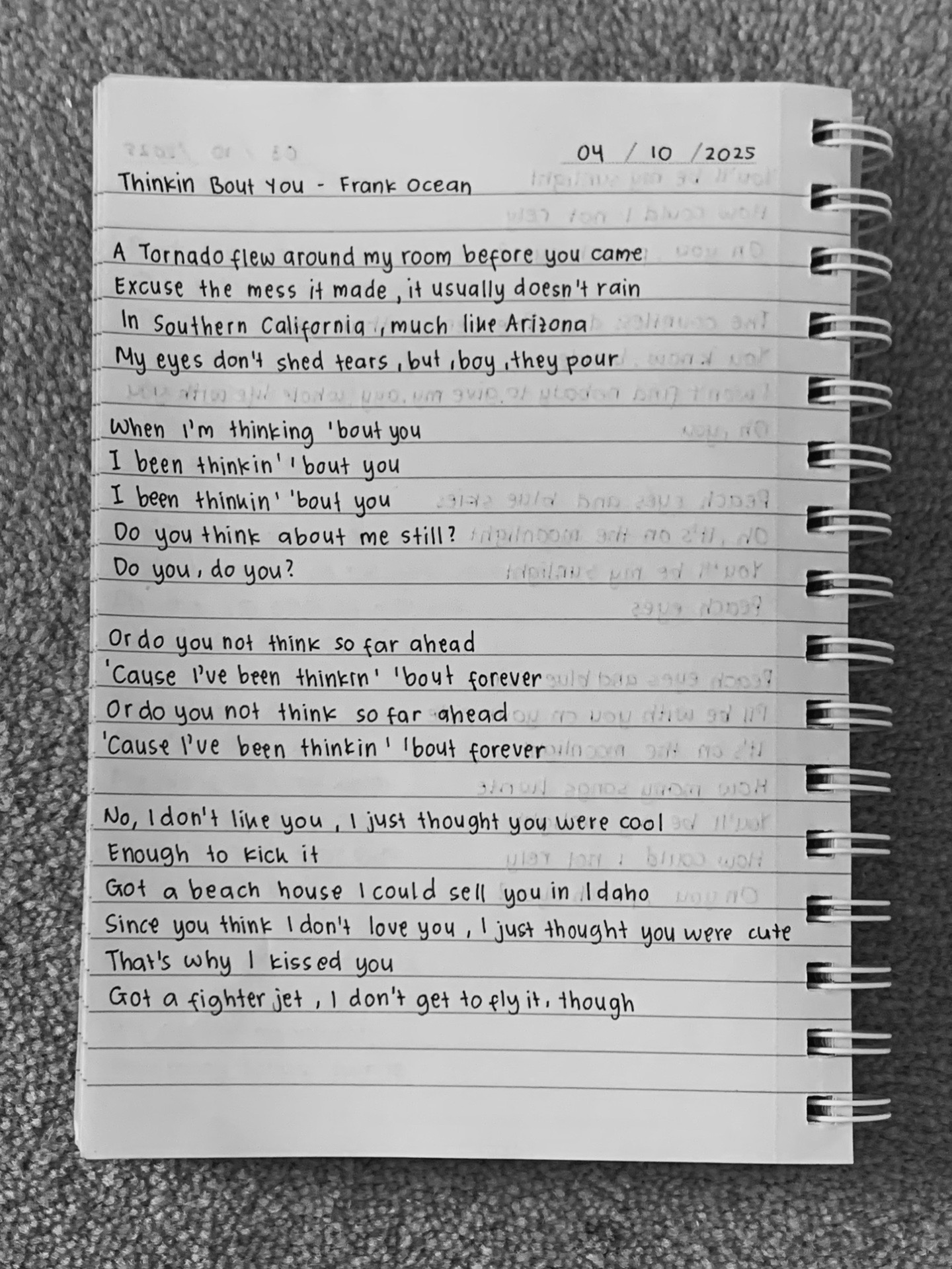 @handwriting lyrics