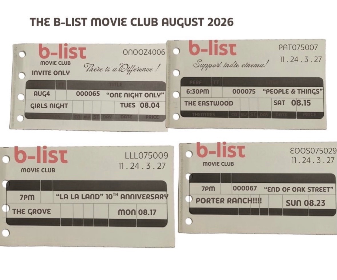 @The B-List Movie Club!