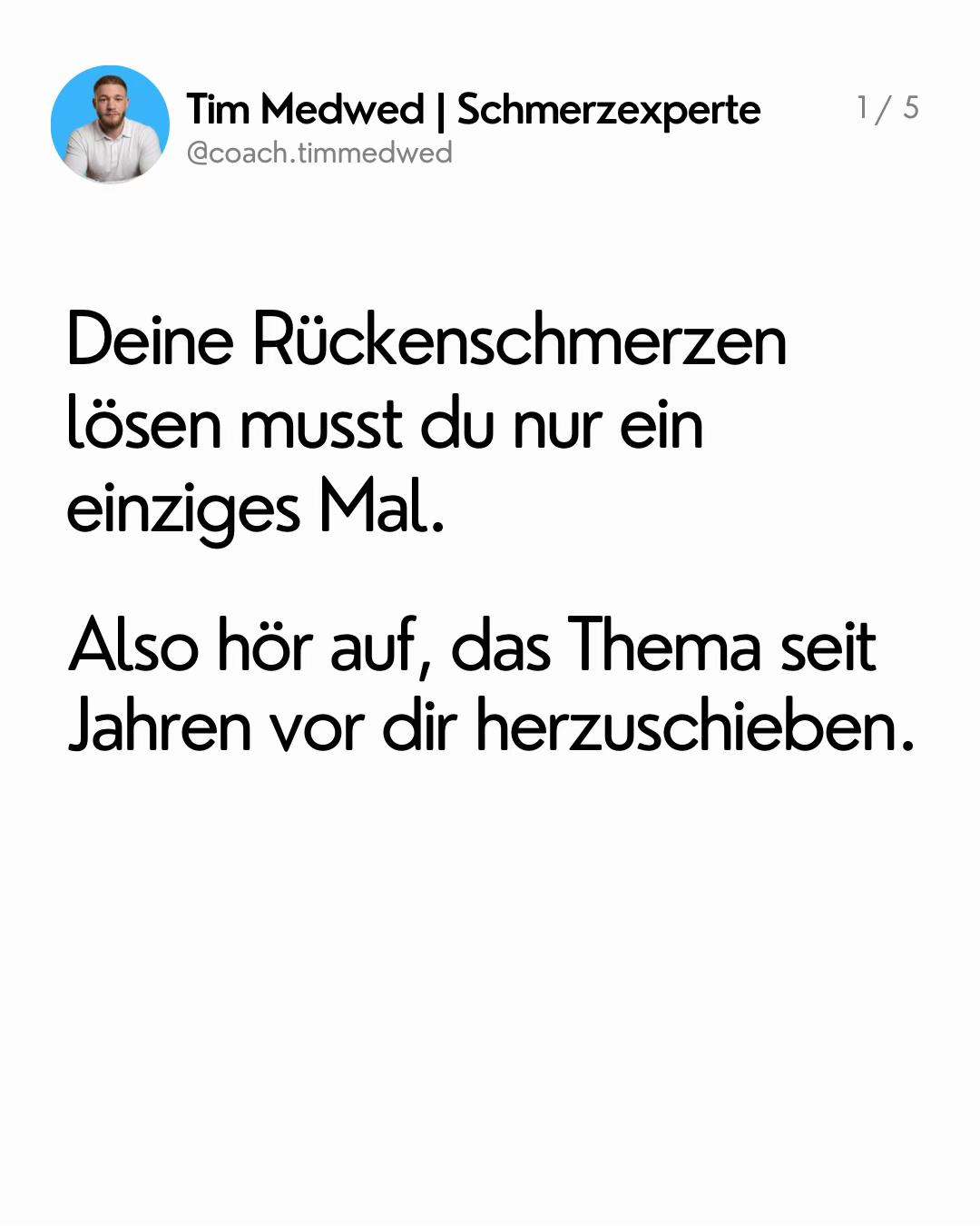 @Tim Medwed | Schmerzexperte