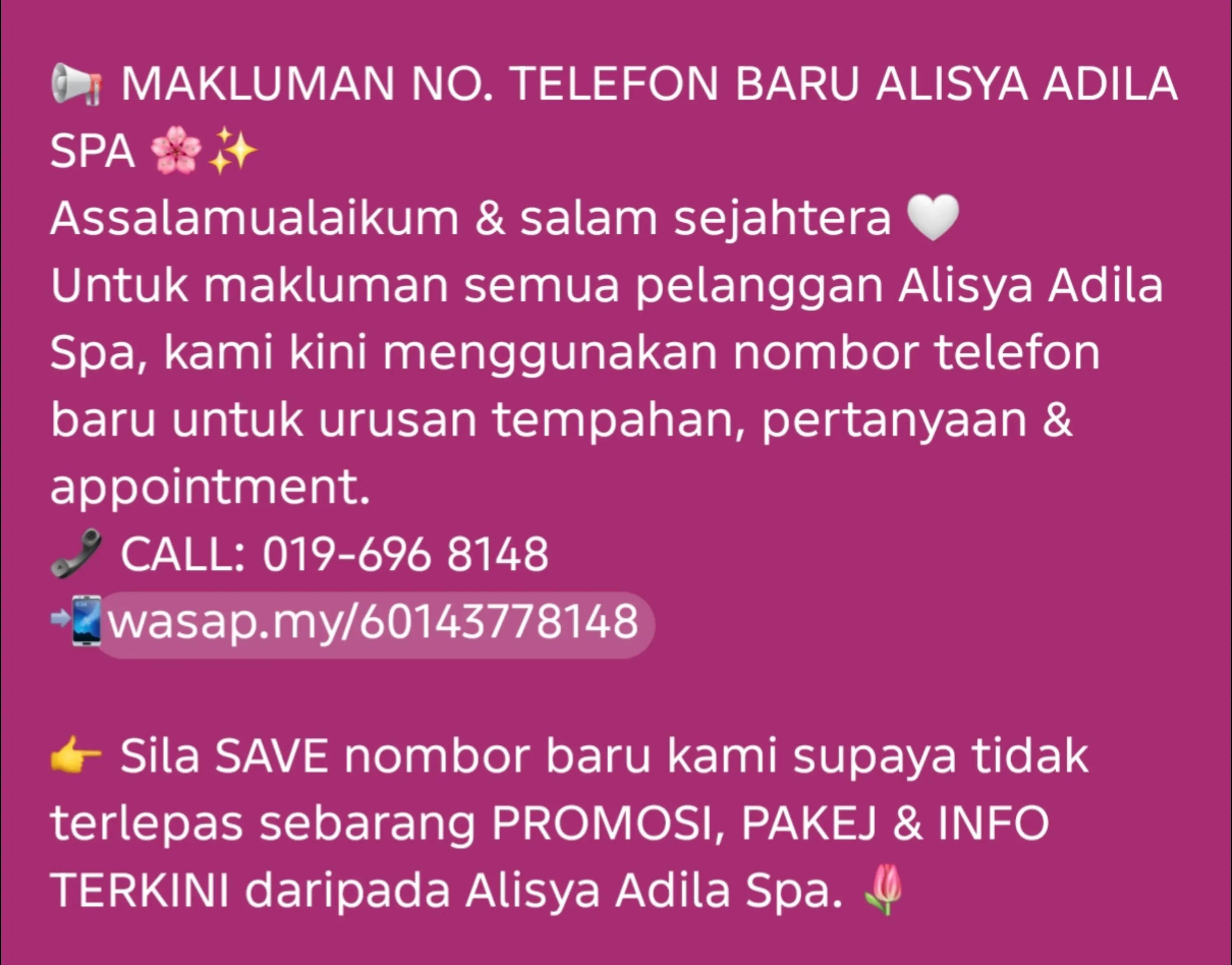 @Alisya Adila Spa