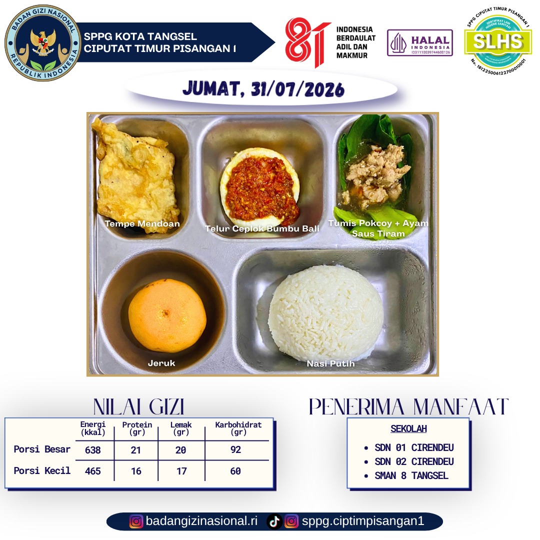 @SPPG CIPUTAT TIMUR PISANGAN 1