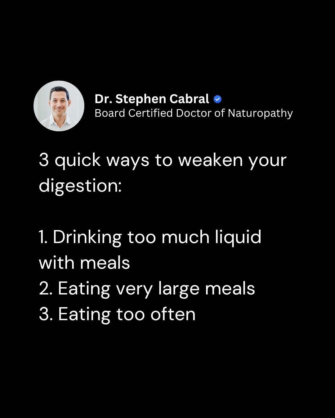 @Dr. Stephen Cabral