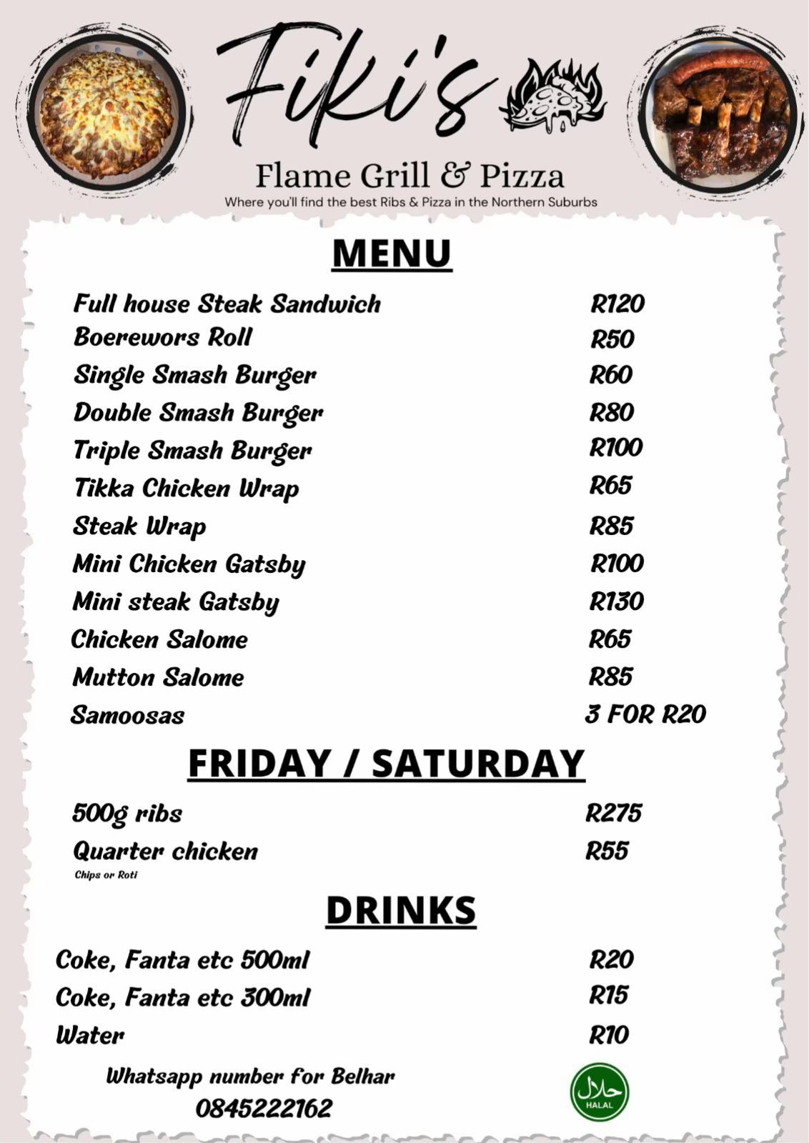 @Fiki's Flame Grill and Pizza