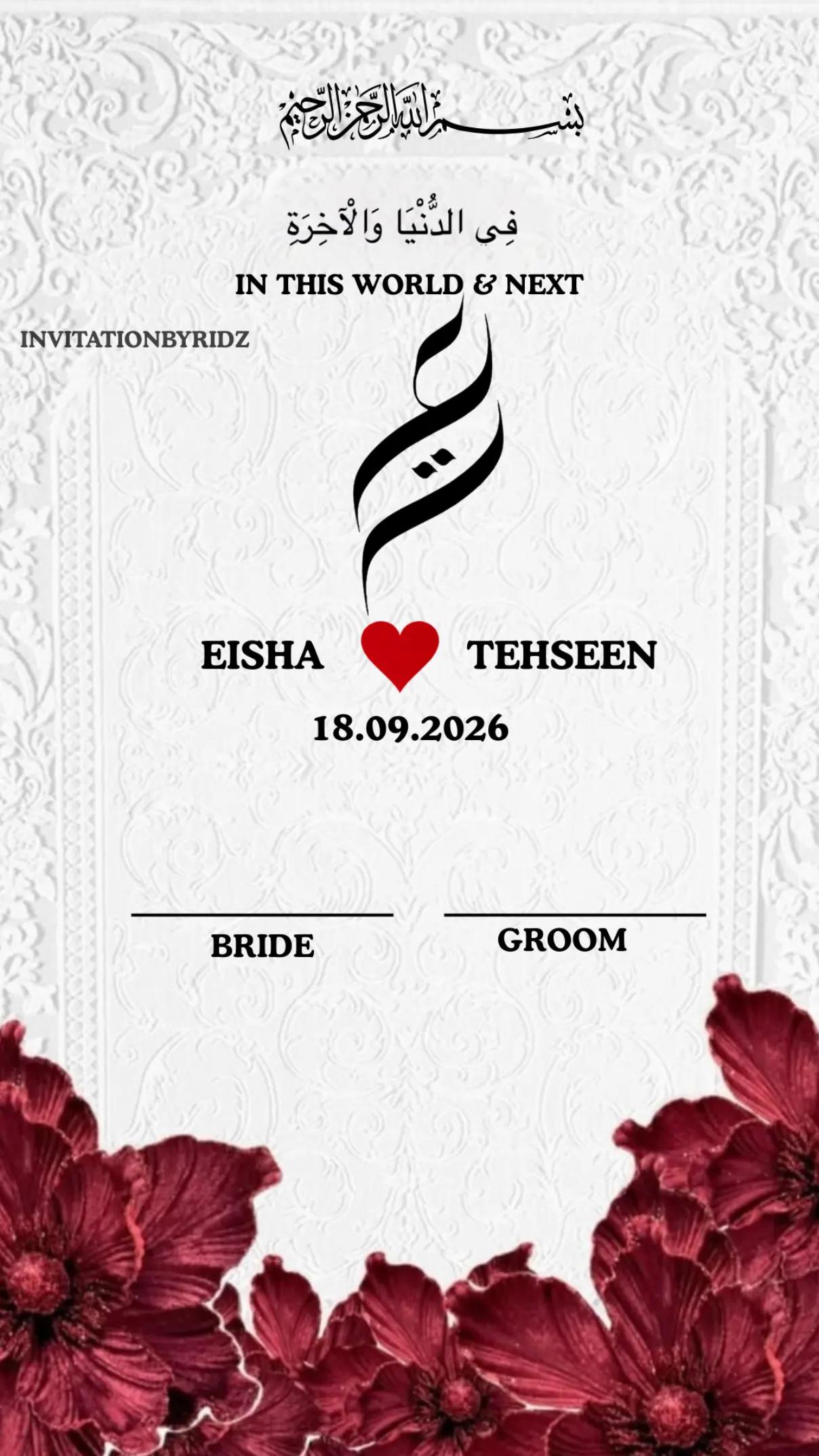 @Invitation By Ridz