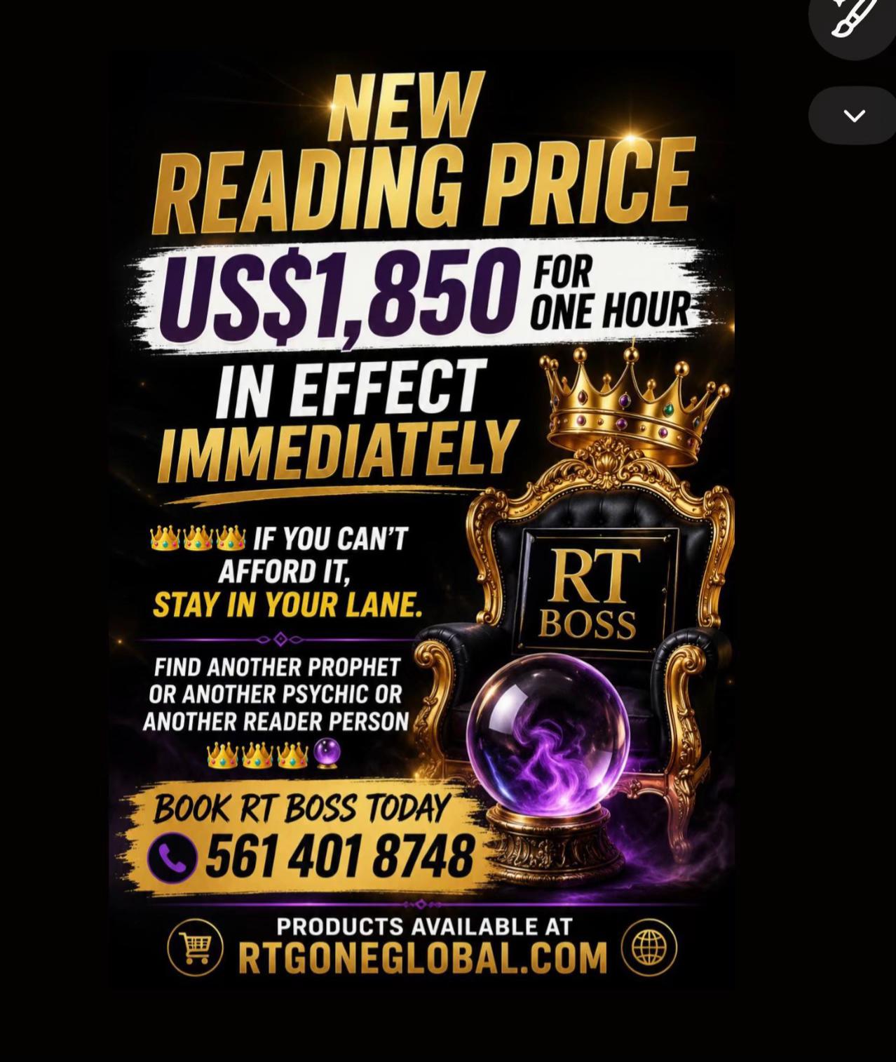 @RT BOSS 👑 🔮 THE GOAT  🐐