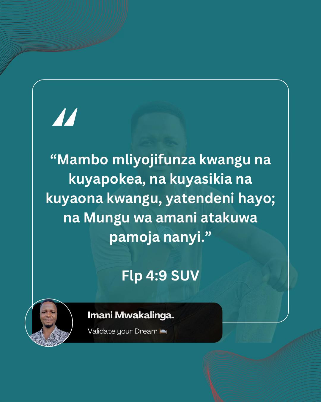 @Imani Mwakalinga
