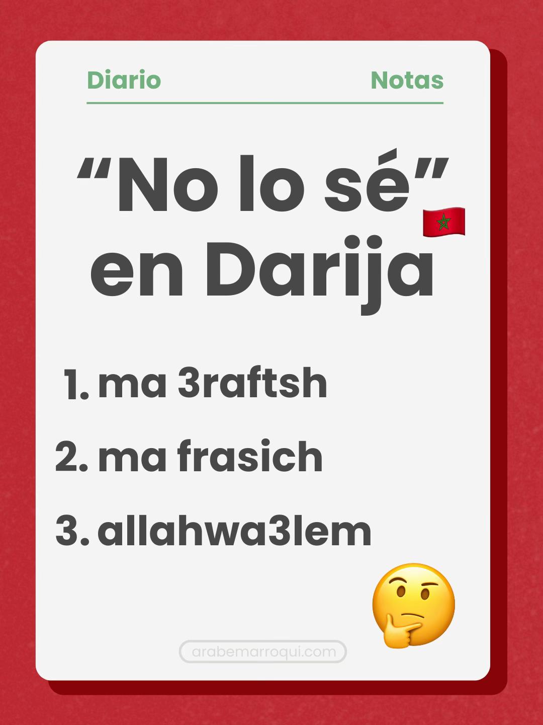 @Árabe Marroquí Dariya Darija