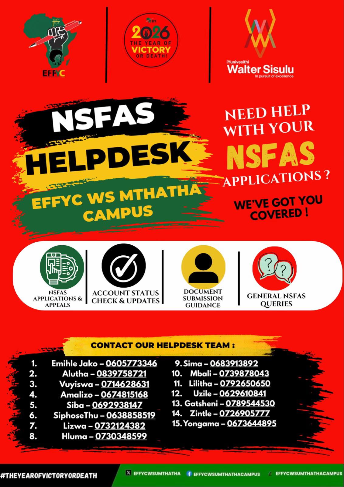 @EFFYC_WSU_MTHATHA Campus