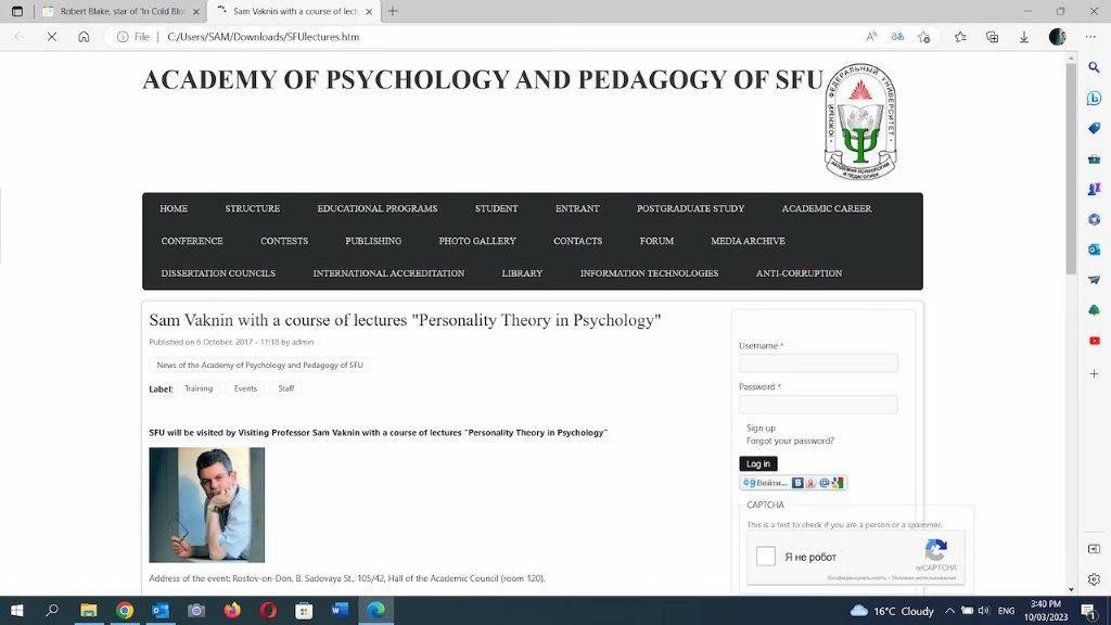 @Prof. Sam Vaknin