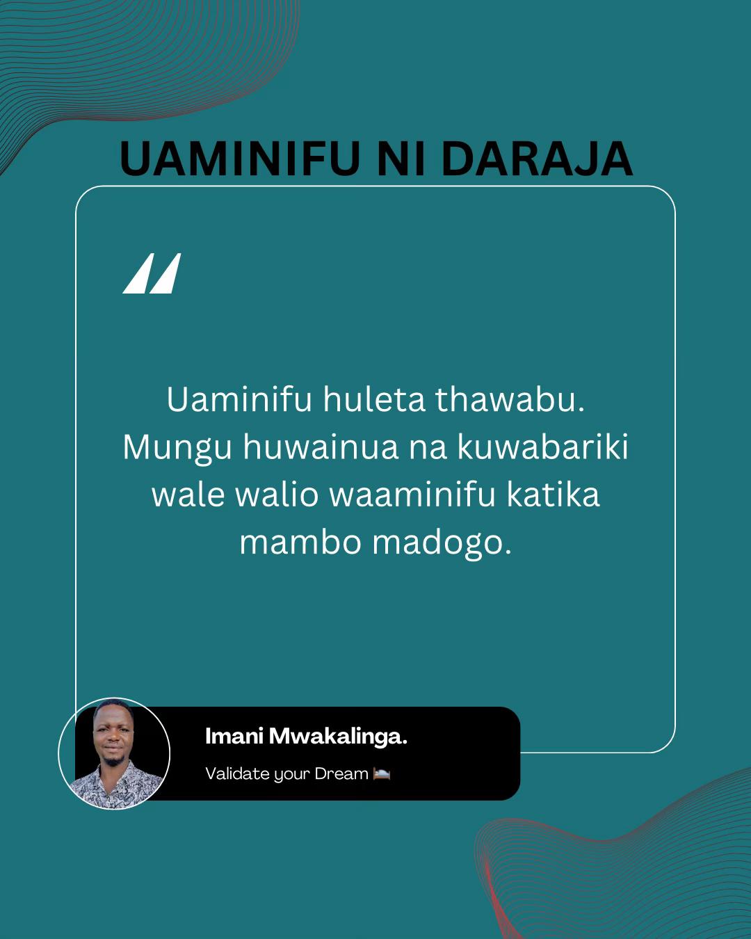 @Imani Mwakalinga