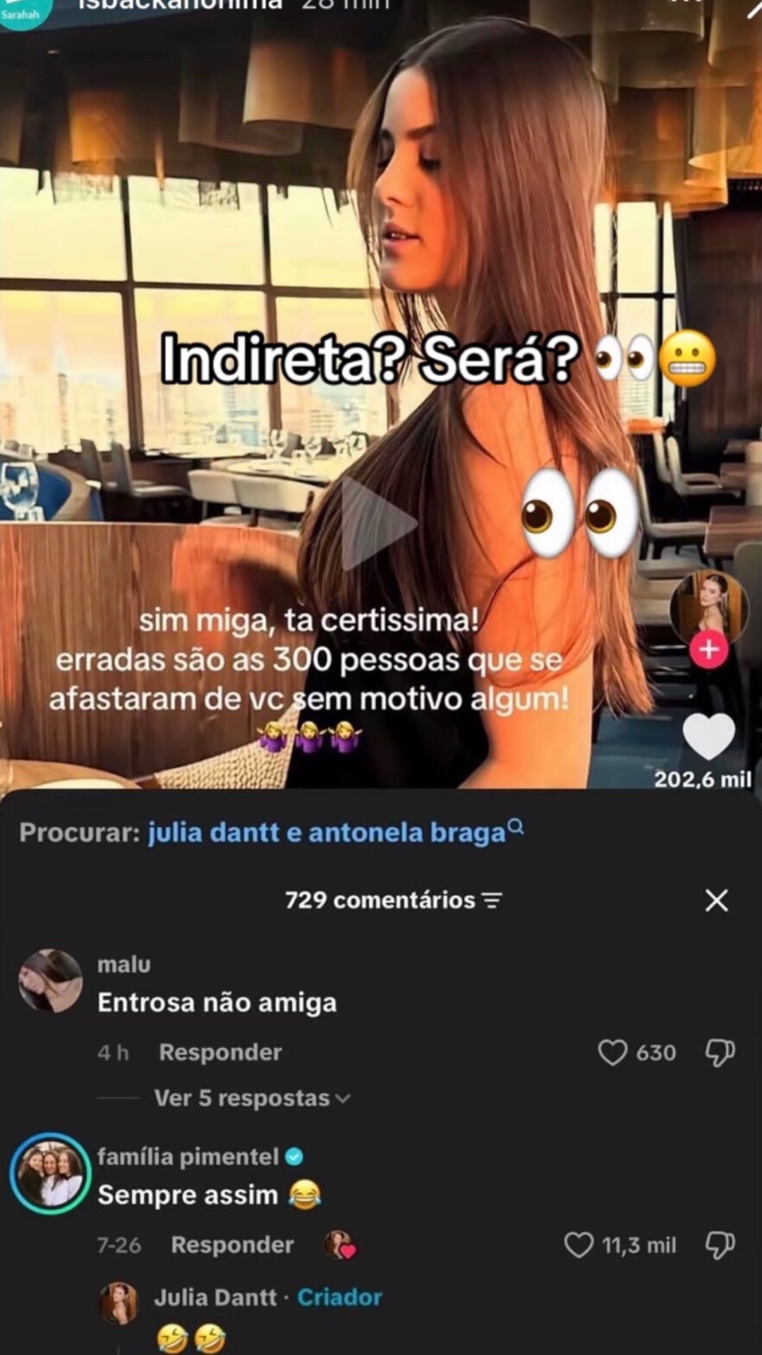 @An&ocirc;nimas do Sarahah