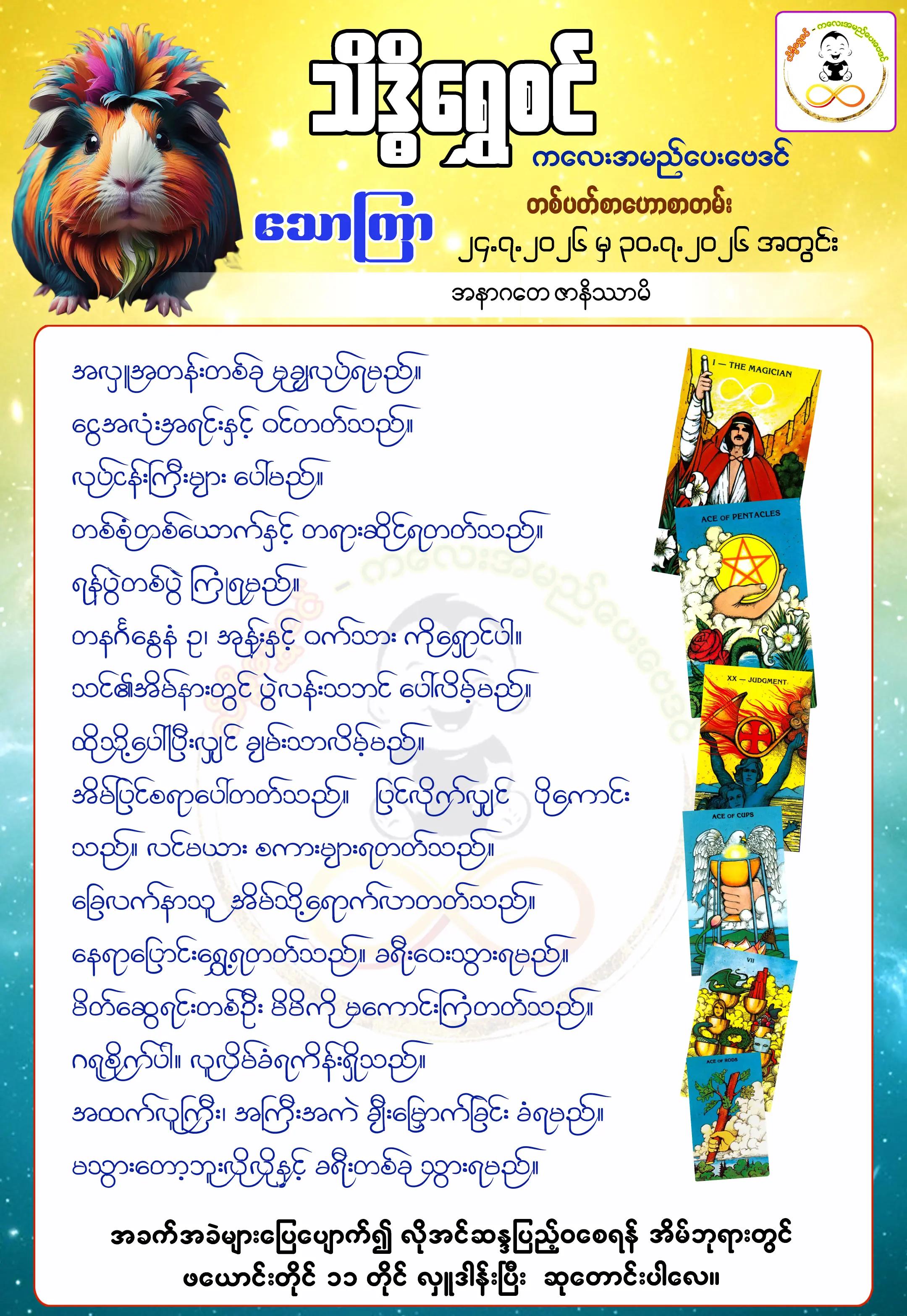 @သိဒ္ဓိရွှေစင် ကလေးအမည်ပေးဗေဒင်
