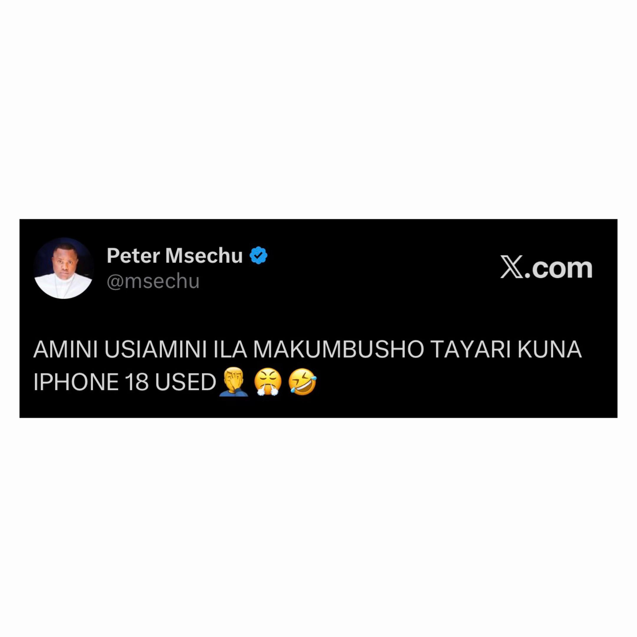 @Peter Msechu