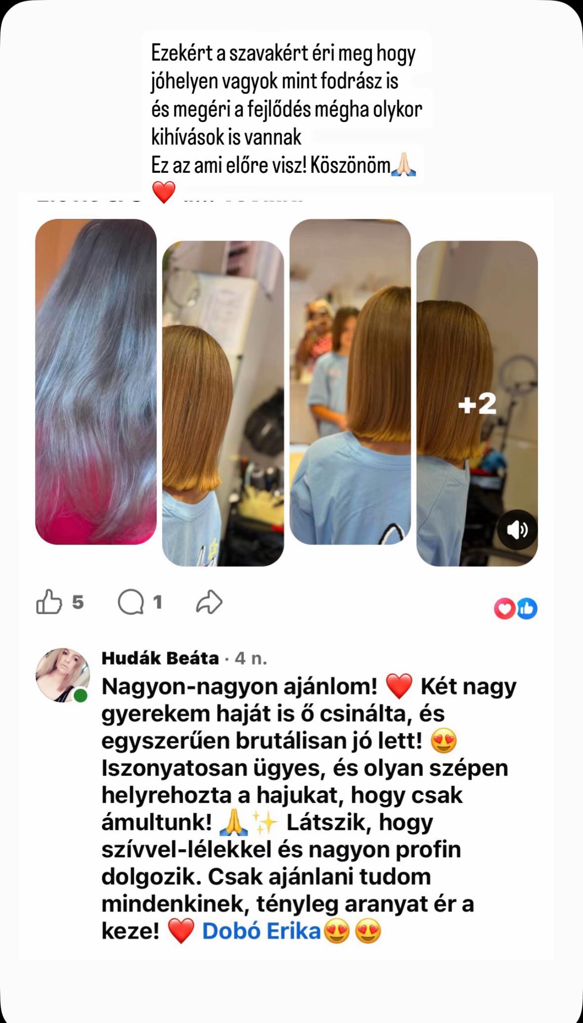 @Dobó Erika Fodrász;LélekMentor