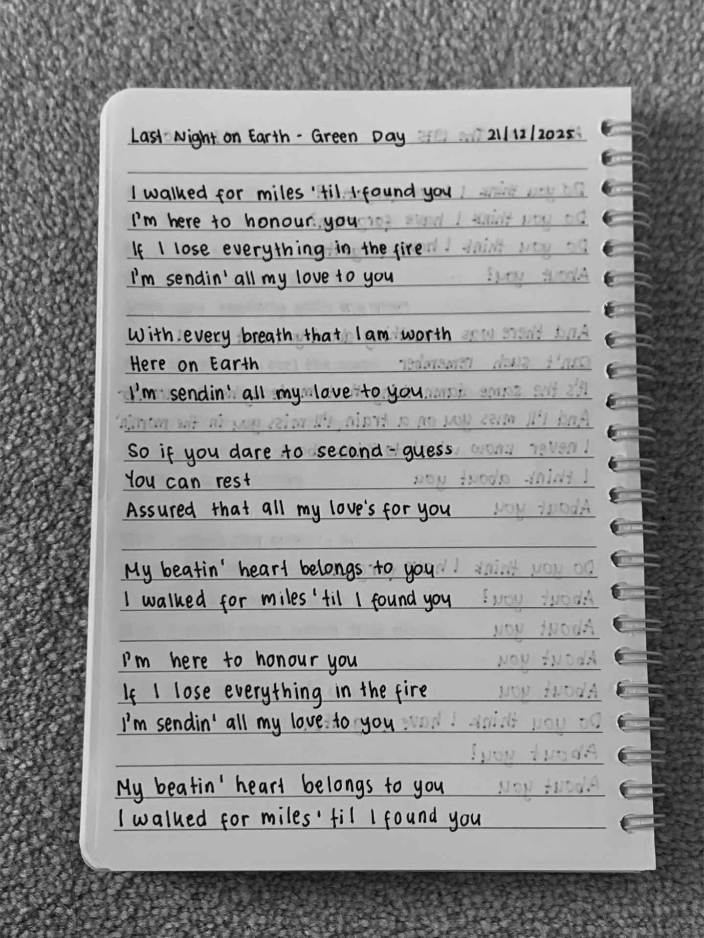 @handwriting lyrics
