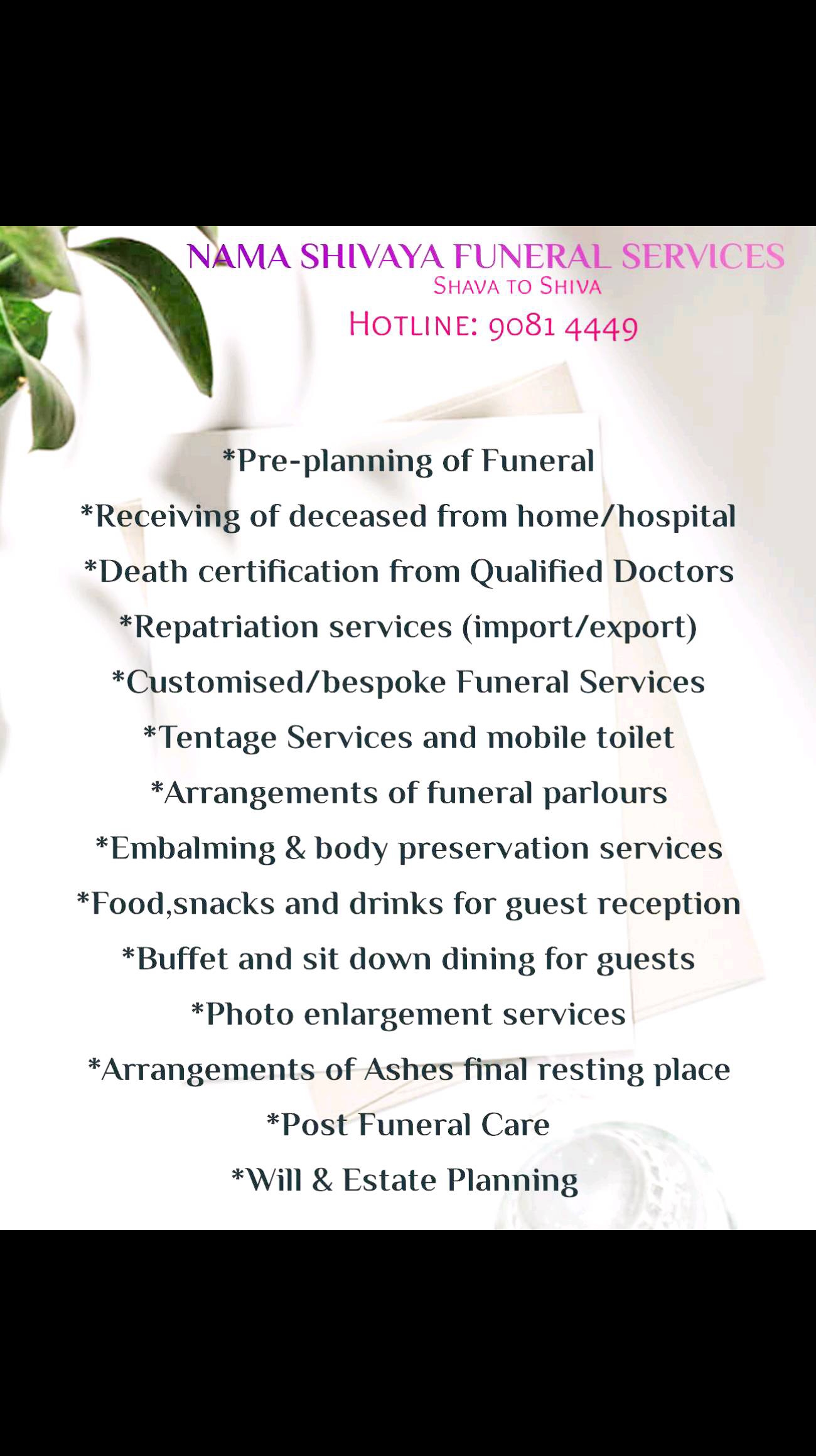 @Nama Shivaya Funeral Services