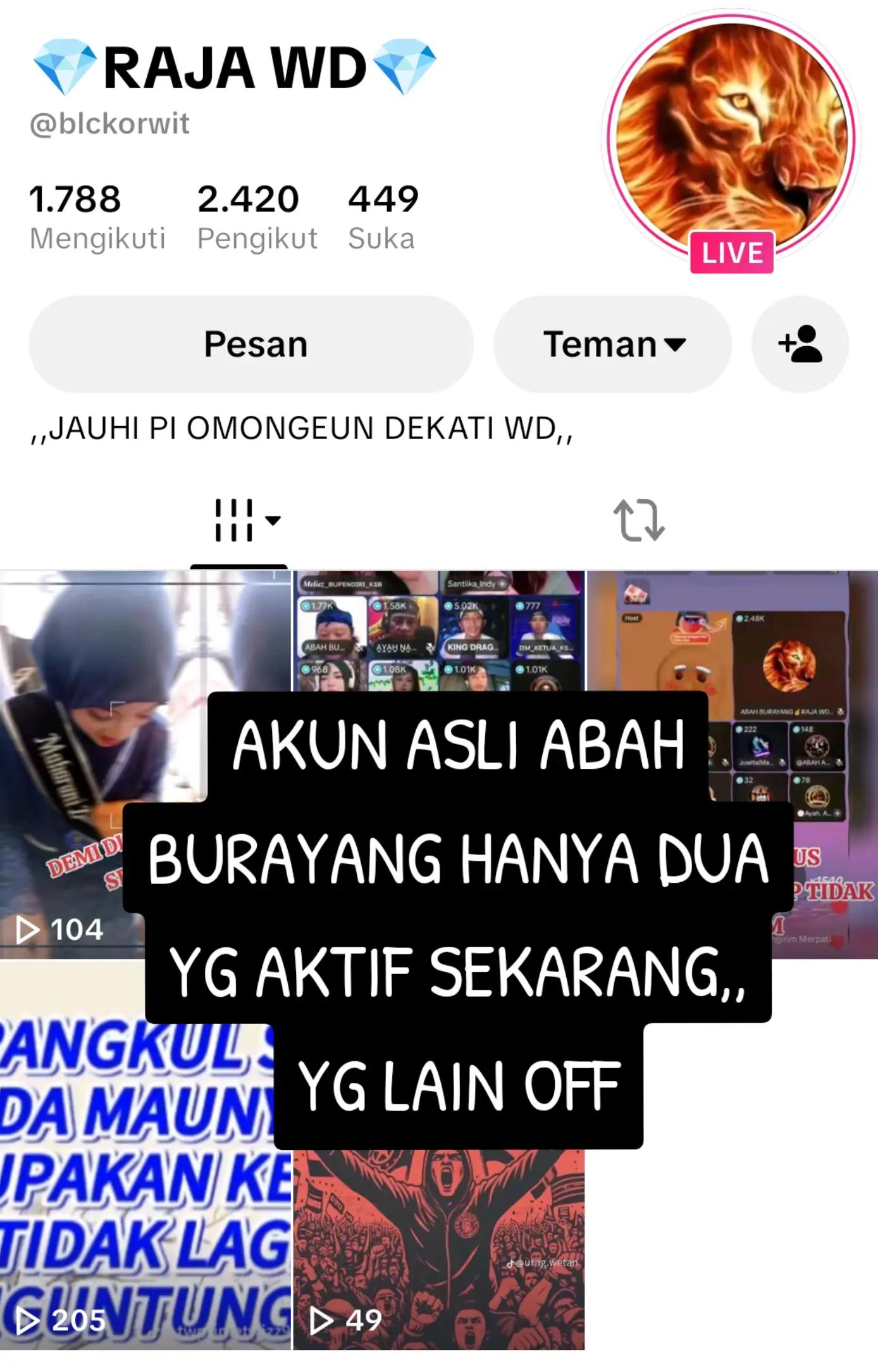 @☝️ABAH BURAYANG☝️RAJA WD☝️